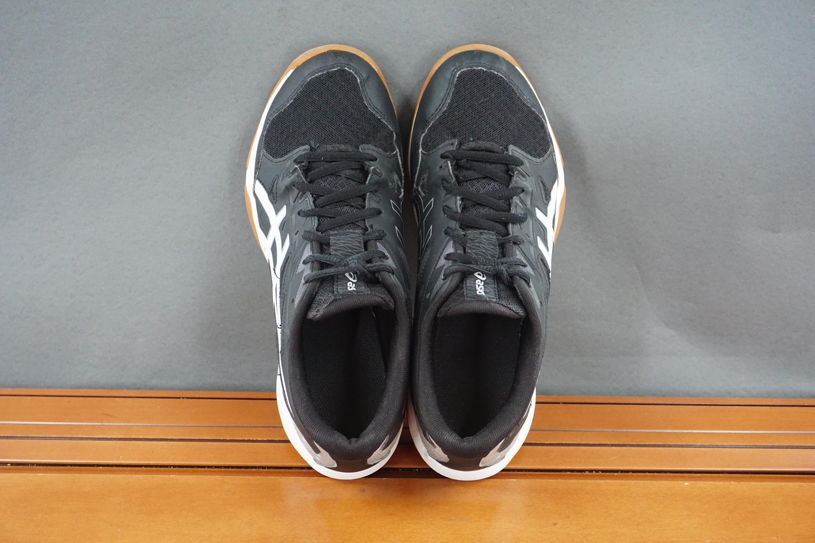 ASICS Gel Rocket 11 Shoes Womens Size 8 Black White Gum Athletic Court Sneaker