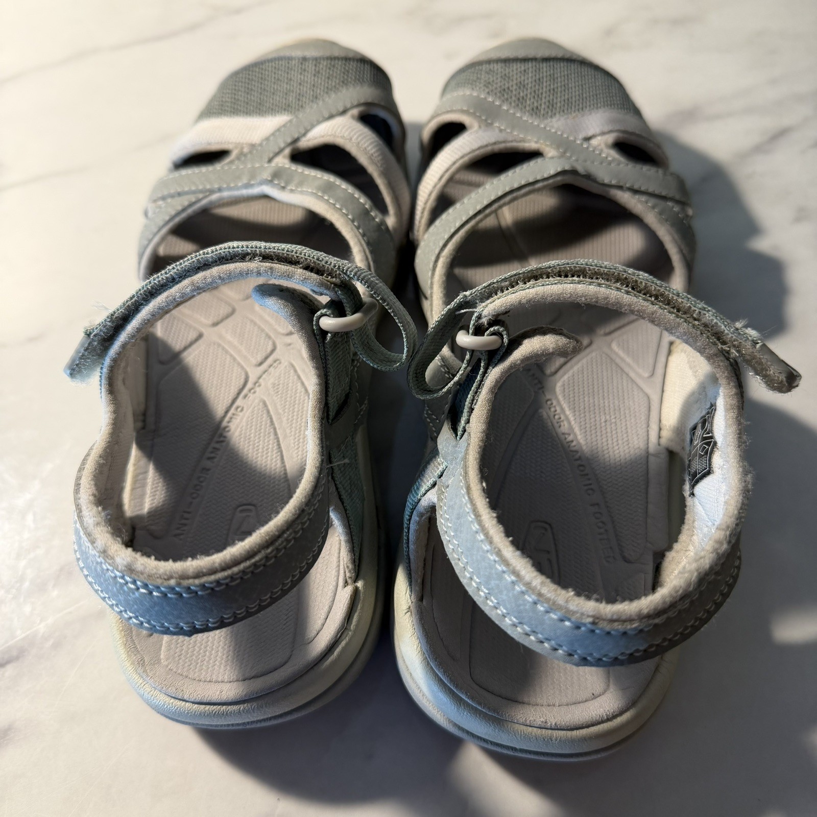 KEEN Women’s Gray Grey Suede/Nylon Sandals Camping Water Sports Shoes 7.5M