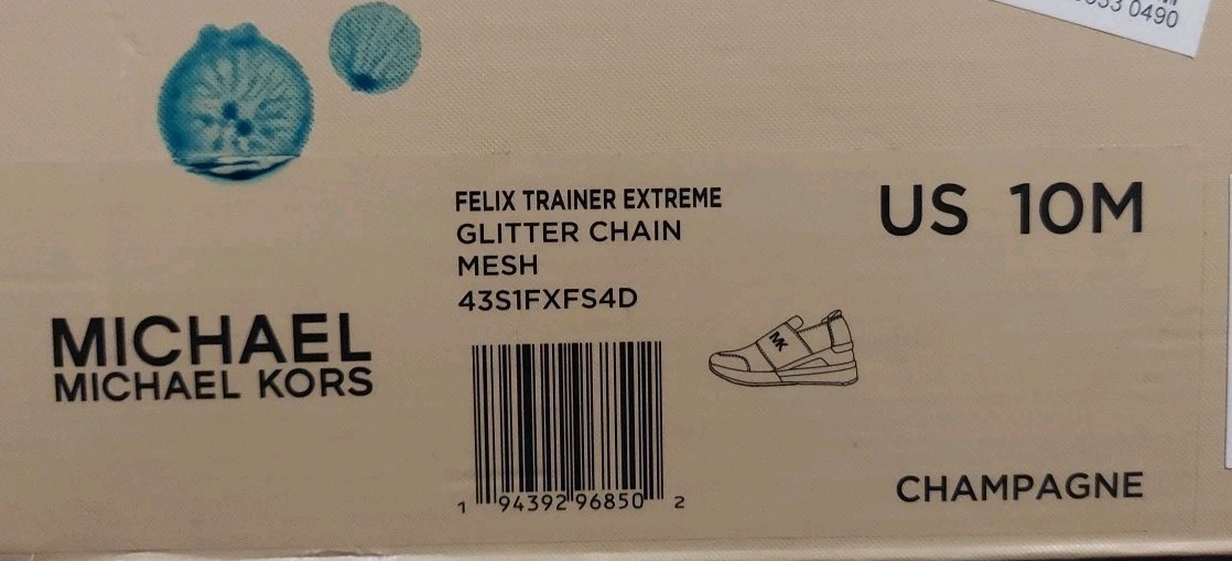 Michael KORS FELIX EXTREME CHAMPAGNE GOLD GLITTER WEDGE SNEAKERS 10 I LOVE SHOES