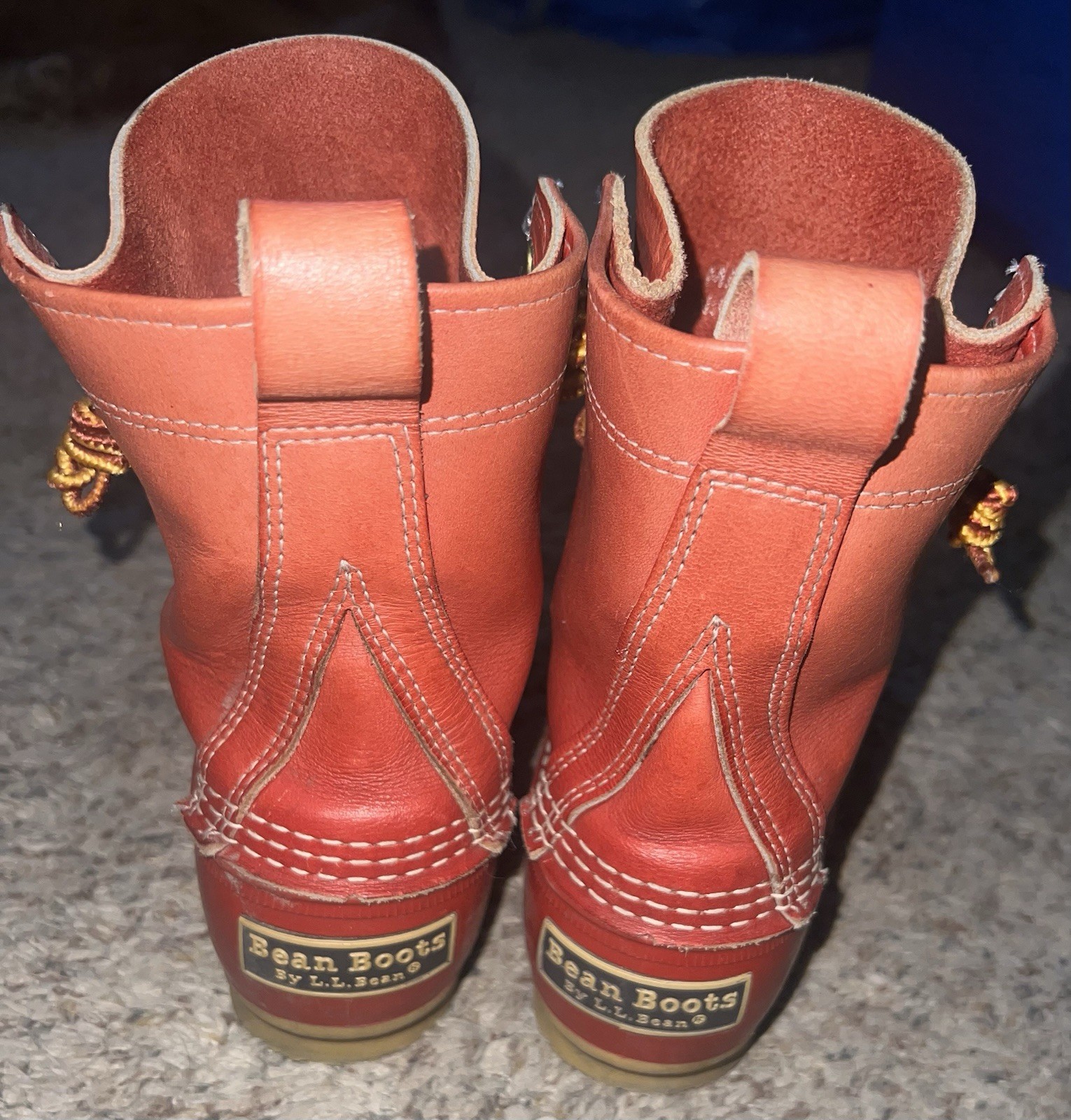 RARE Vintage Bean Boots by L.L. Bean women’s 6M Red Leather Duck Boots USA Made