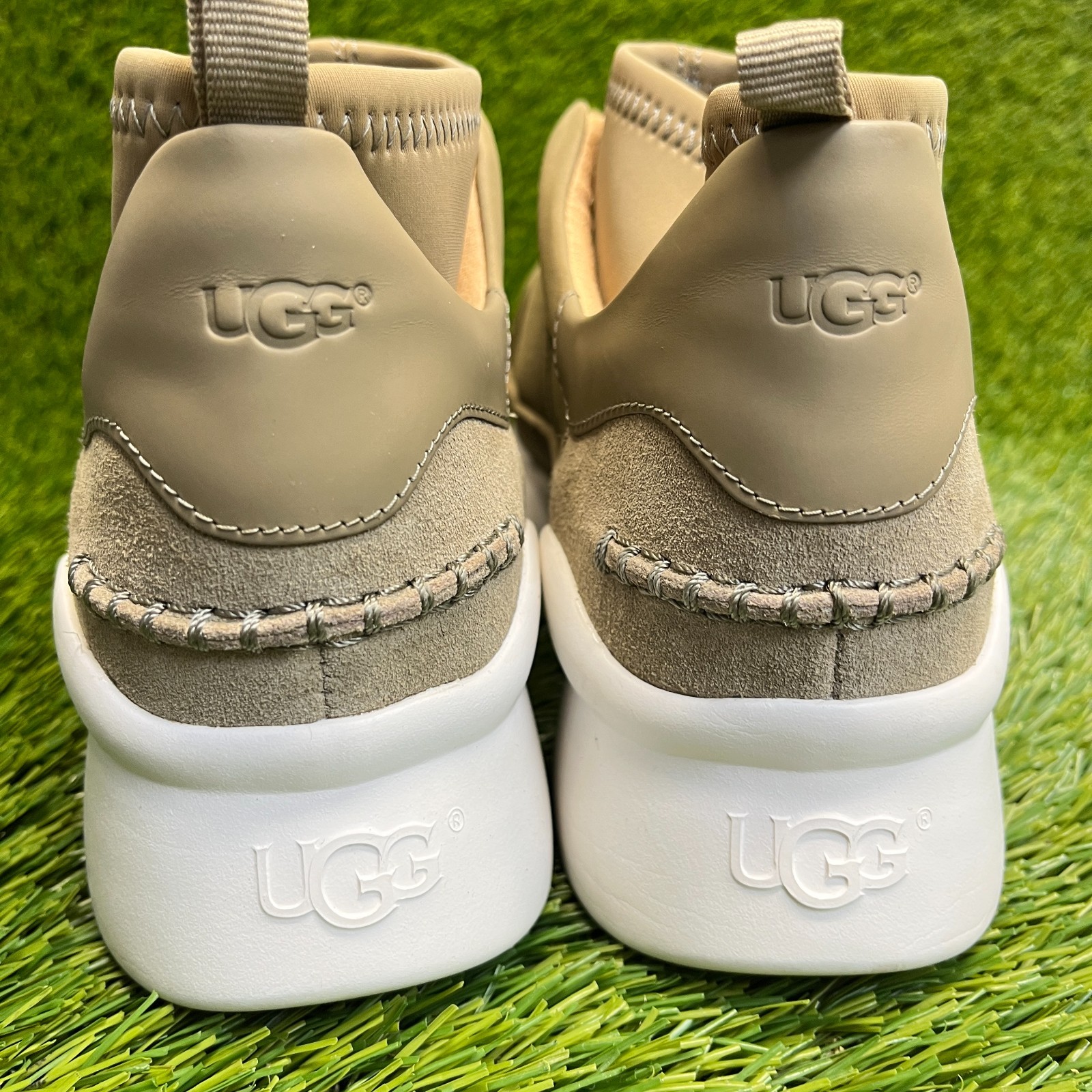 UGG Neutra Womens Size 10 Green White Athletic Walking Slip On Shoes Sneakers