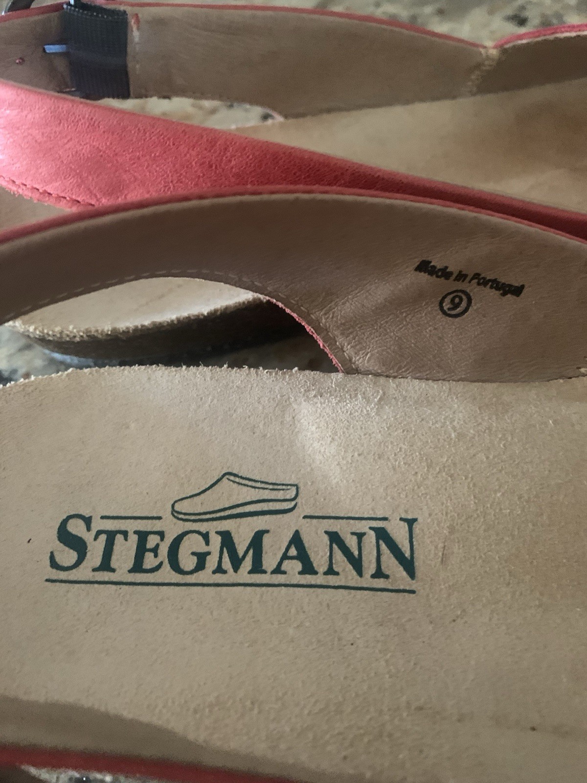 Stegmann Louisa Women’s Slingback Sandals Salmon Size 9 Leather