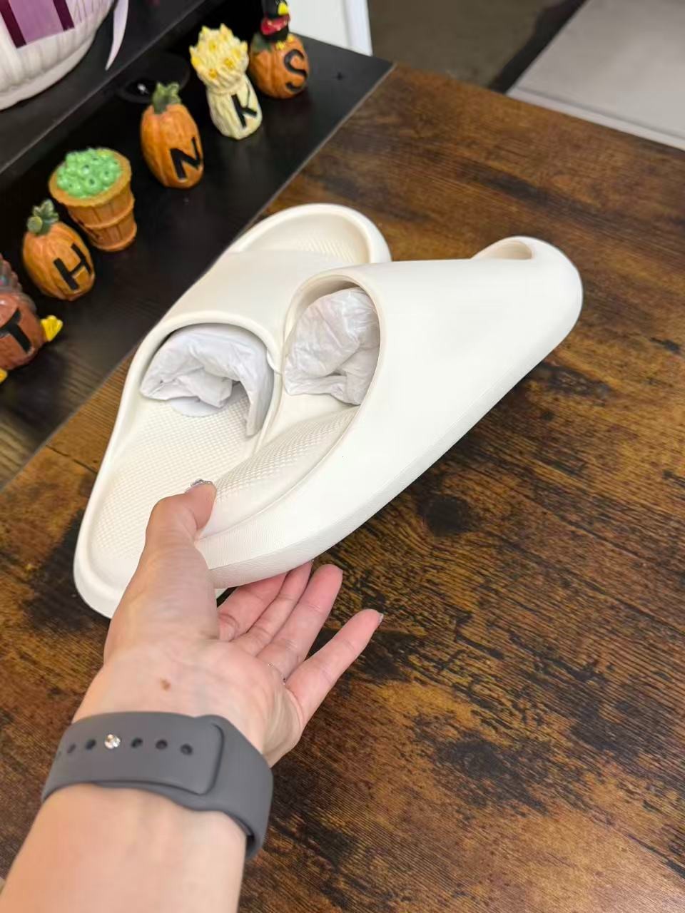 POSEE Pillow Slippers Slide New Trendy Cat Claw EVA Sl Non-Slip Cloud Slippers