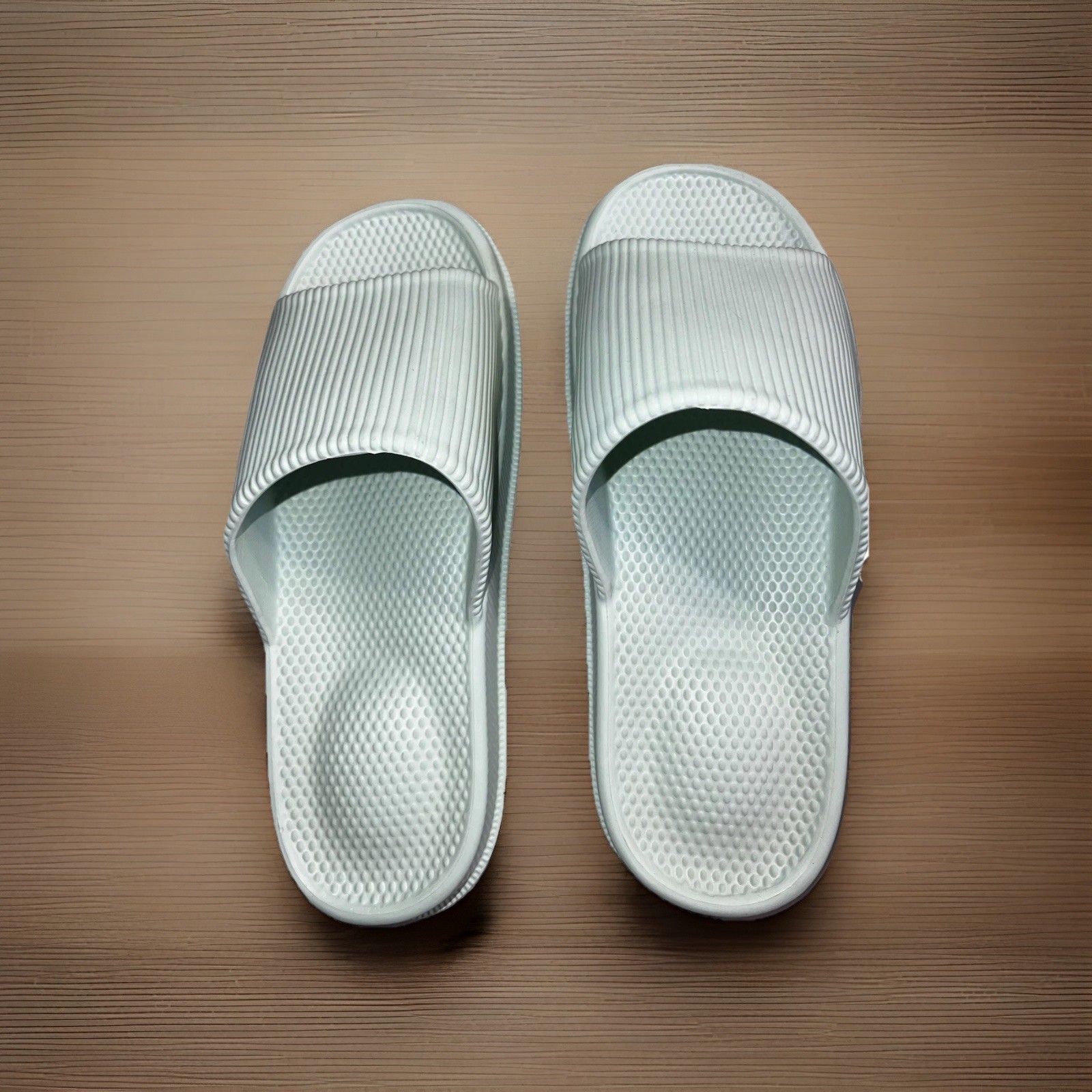 Massage Foam Lime Bathroom Slippers Non-Slip Spa Shower Sandal Women Size 8-8.5