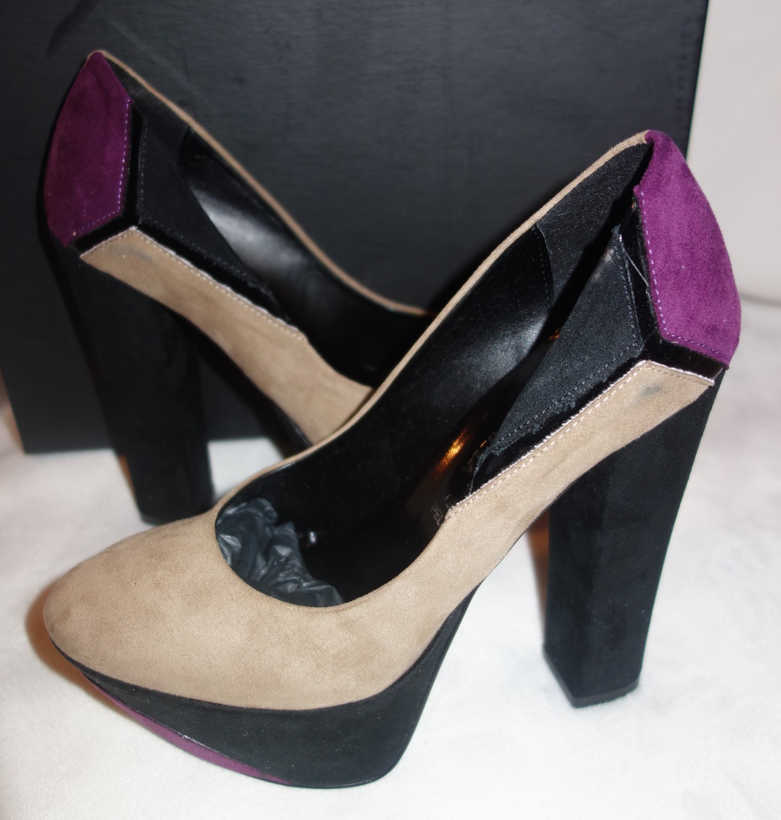 Made in Italia Platform Pumps multi color Suede Size 37 us 6.5 new
