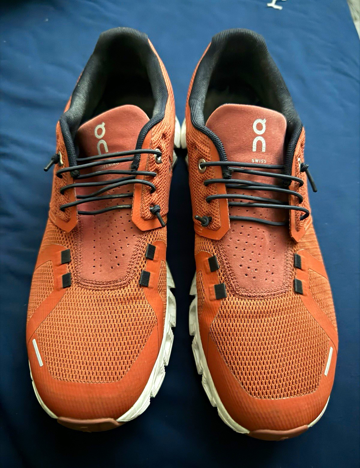 On Men’s Low Top Lace Up Athletic Sneakers Brown/White Mesh Upper