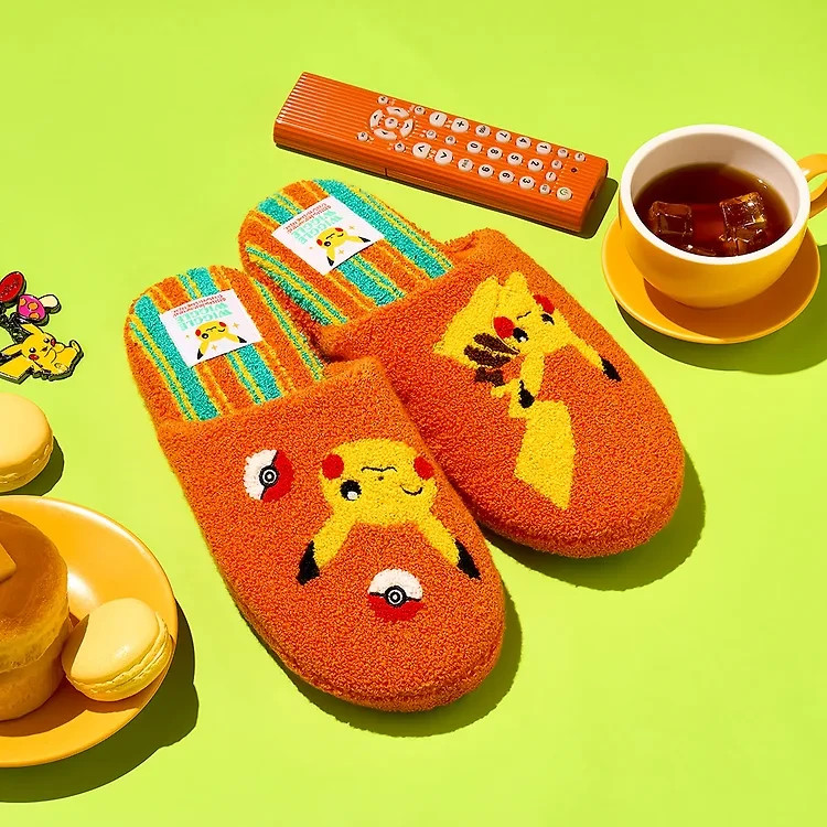 Pokemon x Wiggle Wiggle Terry Home Slippers Pikachu Eevee Snorlax Ditto Korea