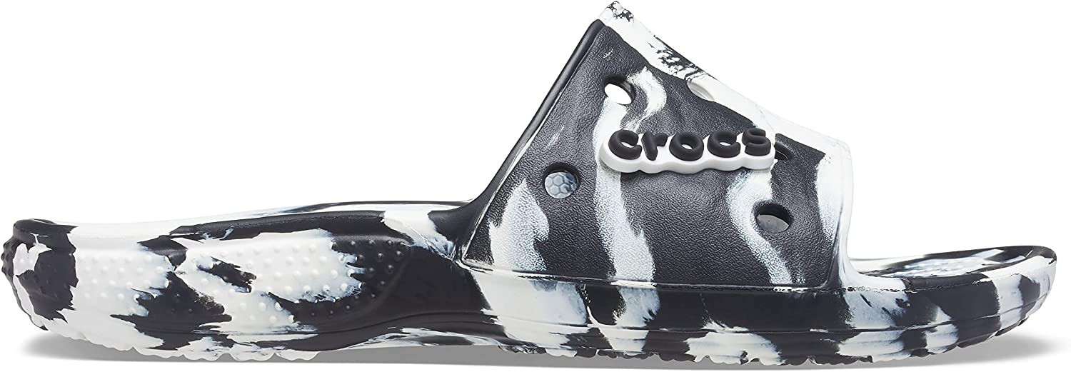 Crocs Unisex-Adult Classic Slide-Seasonal Graphics Marble Tie Dye Women 8-Men-6