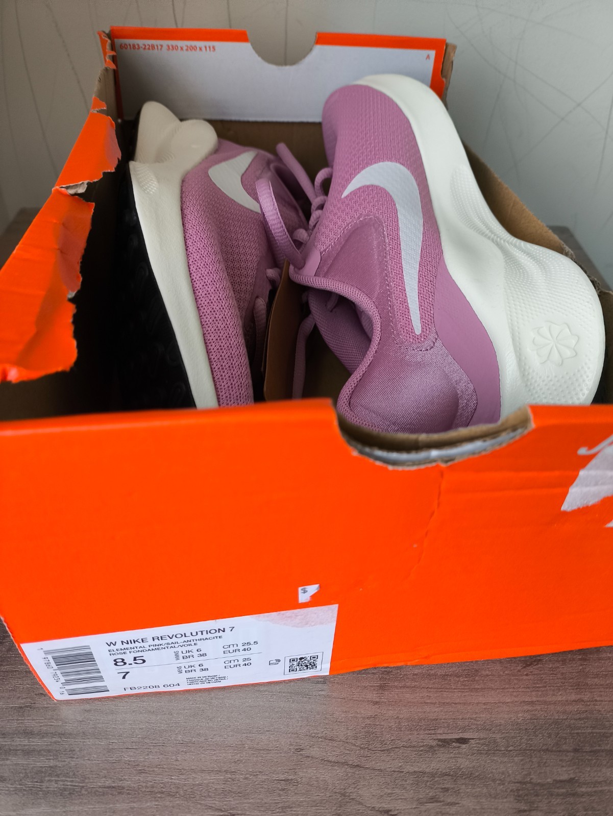 Size 8.5 – Nike Revolution 7 Elemental Pink Sail W