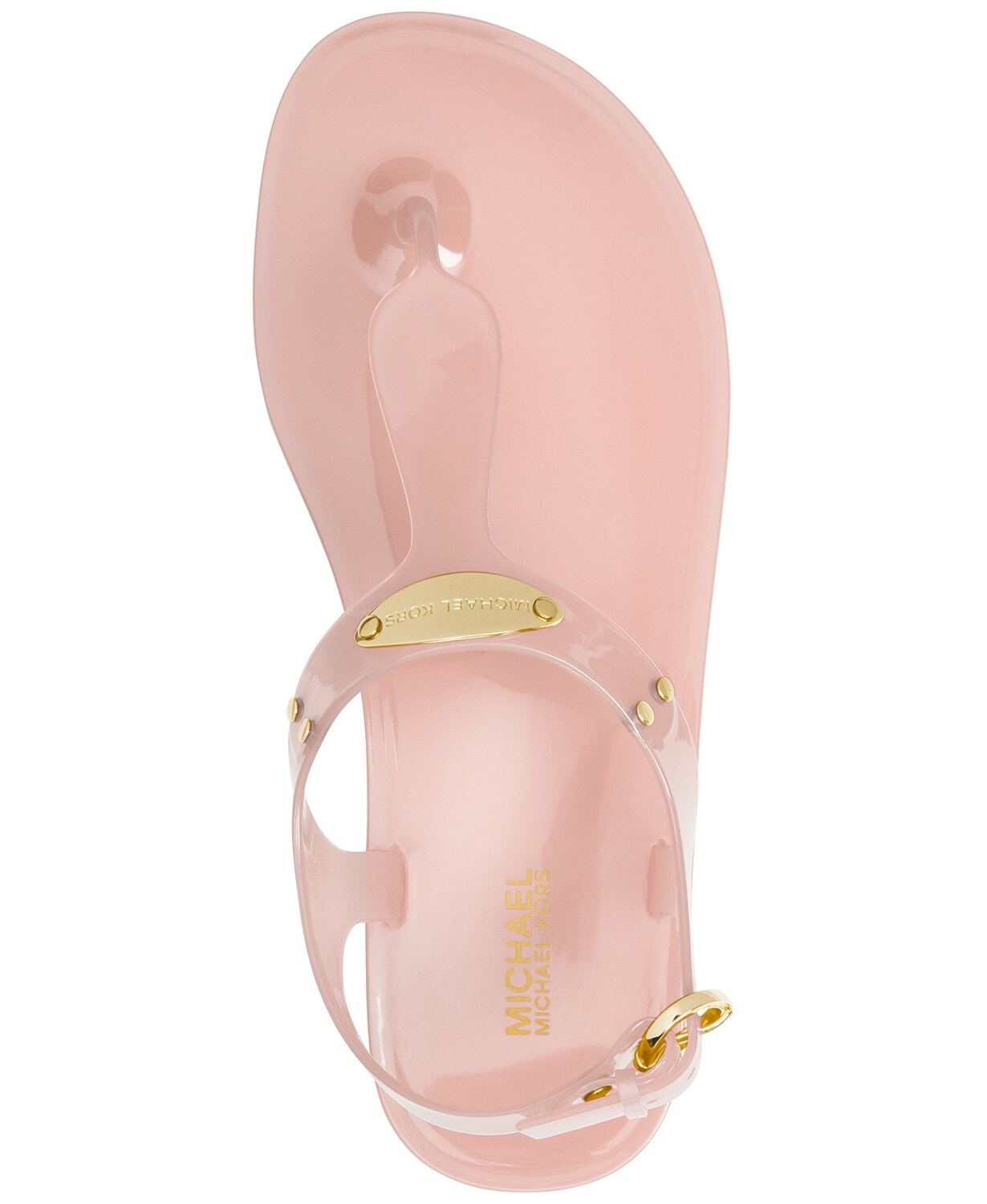 MICHAEL KORS MK PLATE ICONIC JELLY PVC LOGO THONG SANDALS 10 SHOE HEAVEN