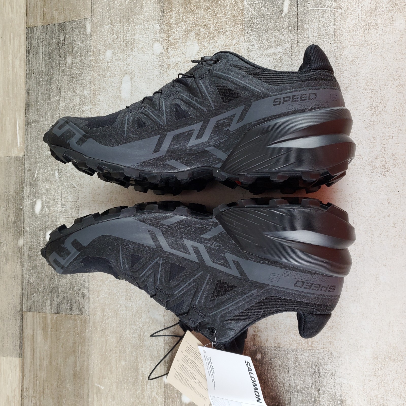 Salomon Speedcross 6 GTX Womens Shoes Sz 8 Running Black Phantom Lace Up Sneaker