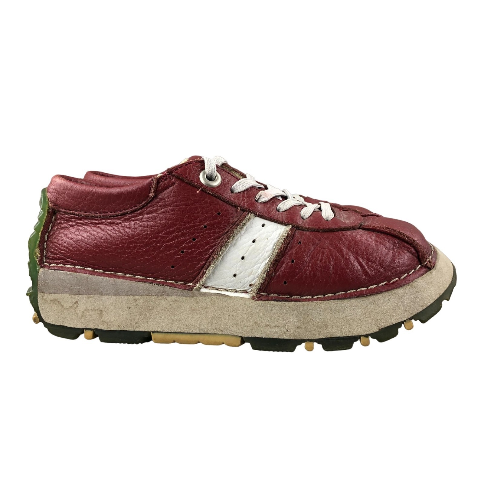 Wild Rice Vintage Women’s Size 6.5 Bullpen Red Leather Chunky Sneakers 90s Y2K
