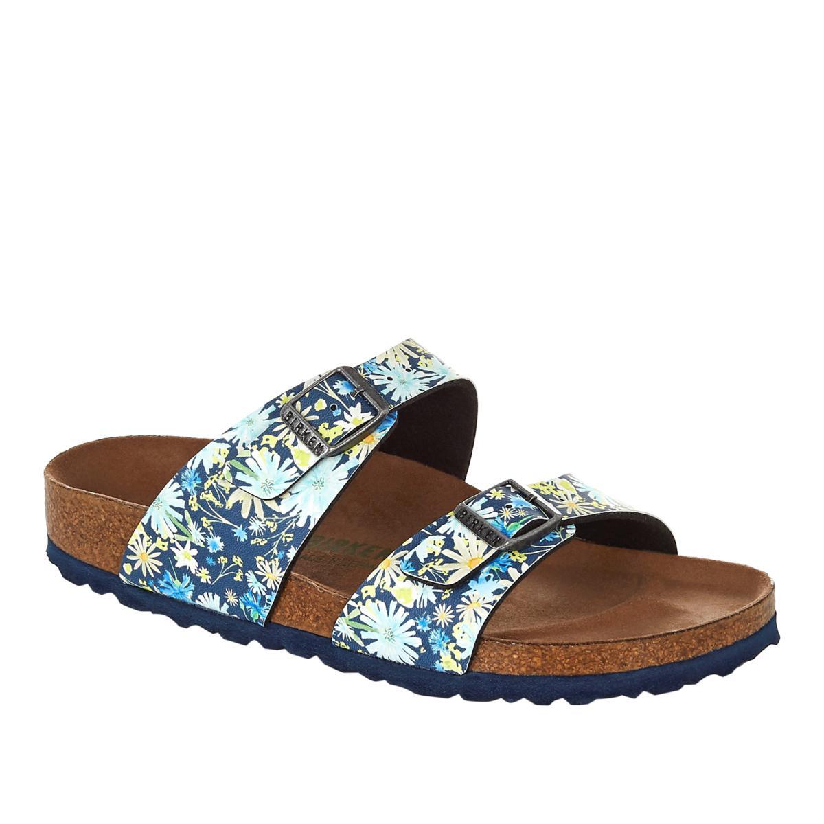 Birkenstock Sydney NARROW VEGAN floral Slides Sandals Birko-Flor CHOOSE SIZE new