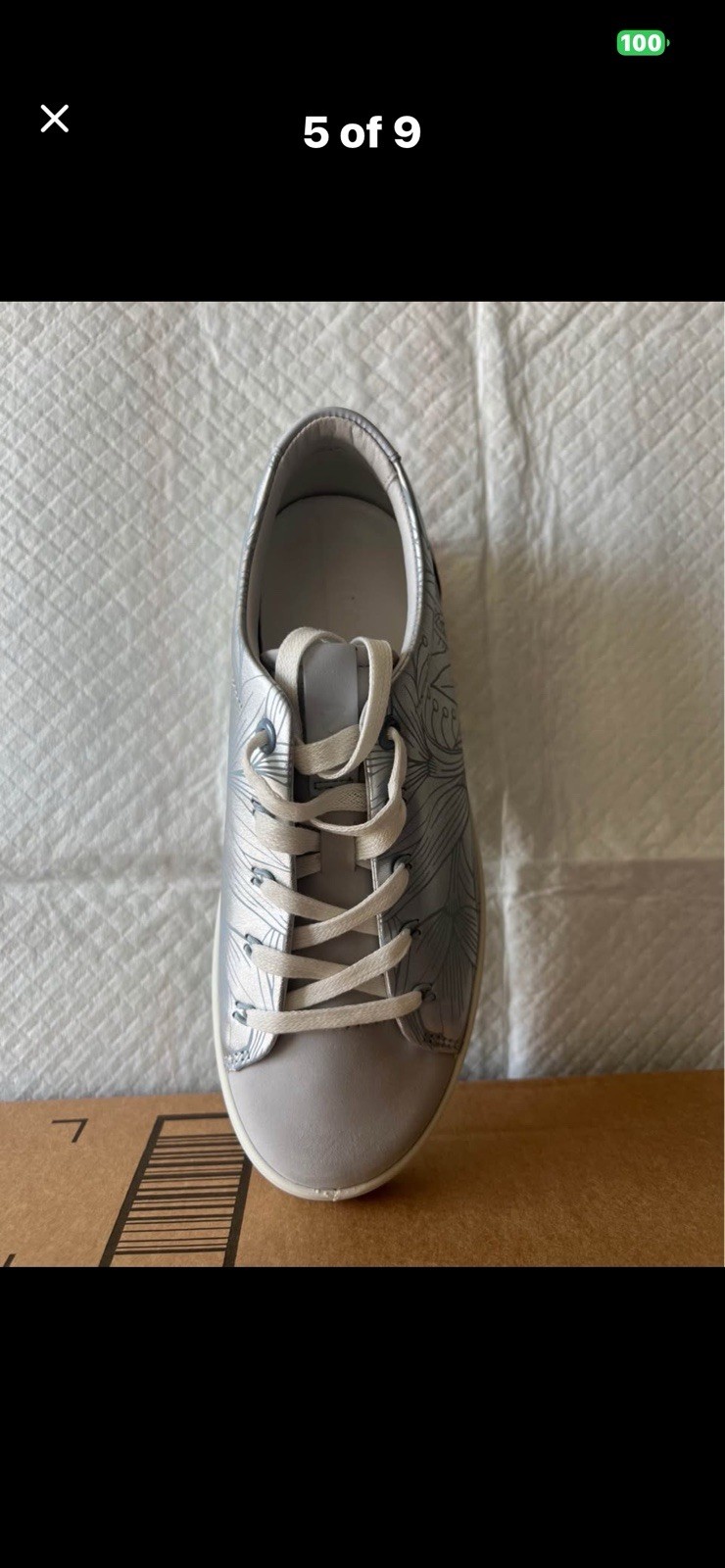 ECCO Women’s Soft 7 Floral Sneakers Size 4-4.5 New Without Box In Wrap
