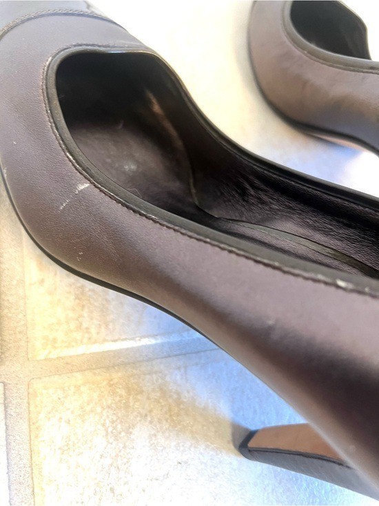 Cole Haan 9B Metallic Bronze Cap-Toe High Heels office leather sophisticated