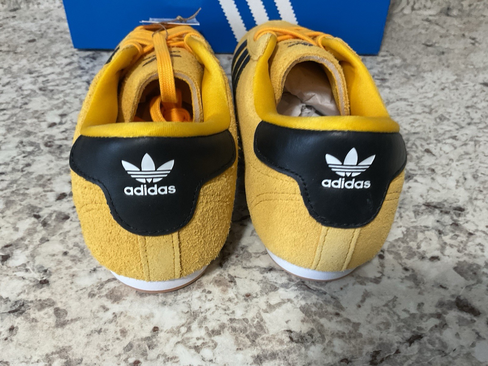Womens Adidas Taekwondo Sneakers LA Lace Size 7 Crew Yellow Black Gum JS1461 New