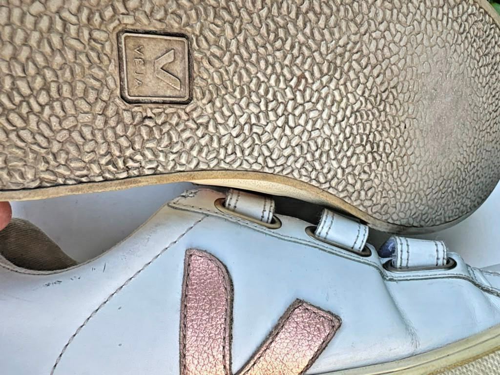 Veja 3-Lock Esplar Leather White/Rose Gold/Metallic Cooper W8
