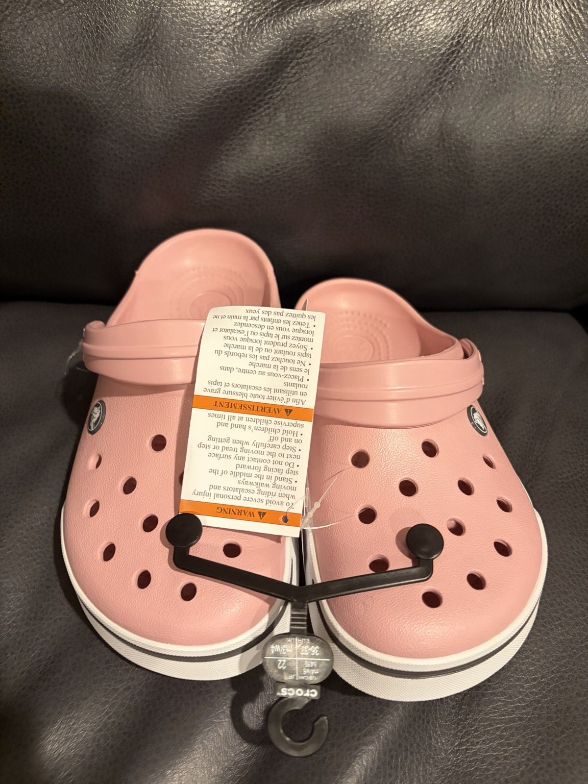 Crocs Lt Pink Women’s 6 Men’s 4 Baya Band Classic Comfort Clogg Slingback Shoes