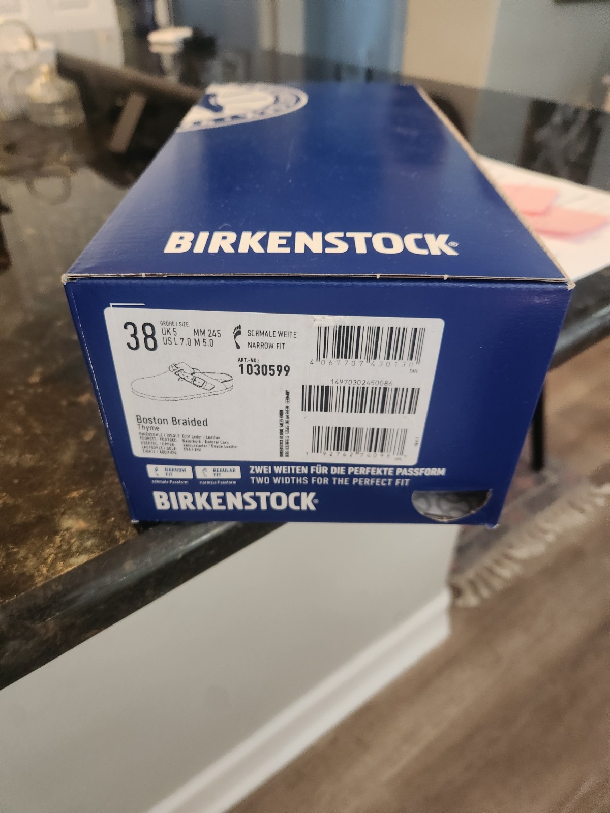 NEW Birkenstock Boston Braided Thyme Suede Clogs EU 38 US 7 Narrow NWT