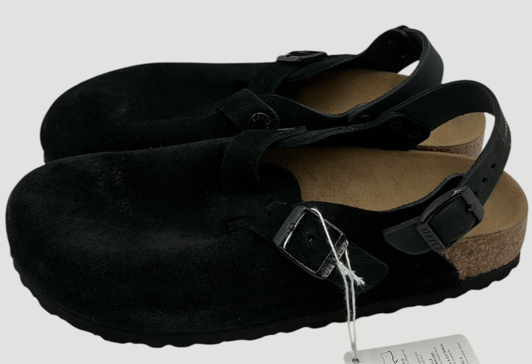 Birkenstock Tokio II Women’s Size 8 US 39 EU Black Suede Clogs Narrow