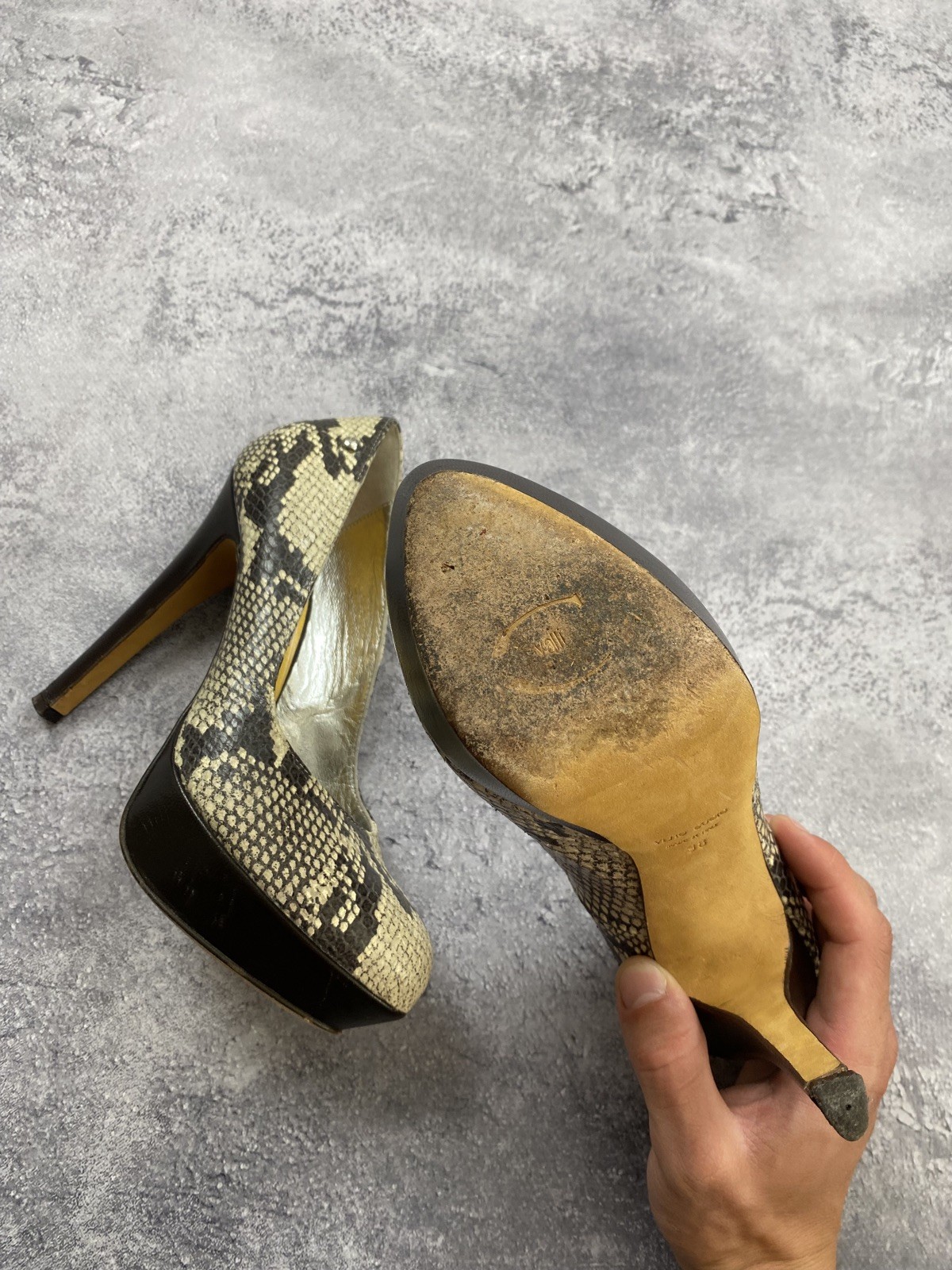 Just Cavalli Designer Women’s Shoes High-Heel Size 38 Made in Italy Vntg Roberto