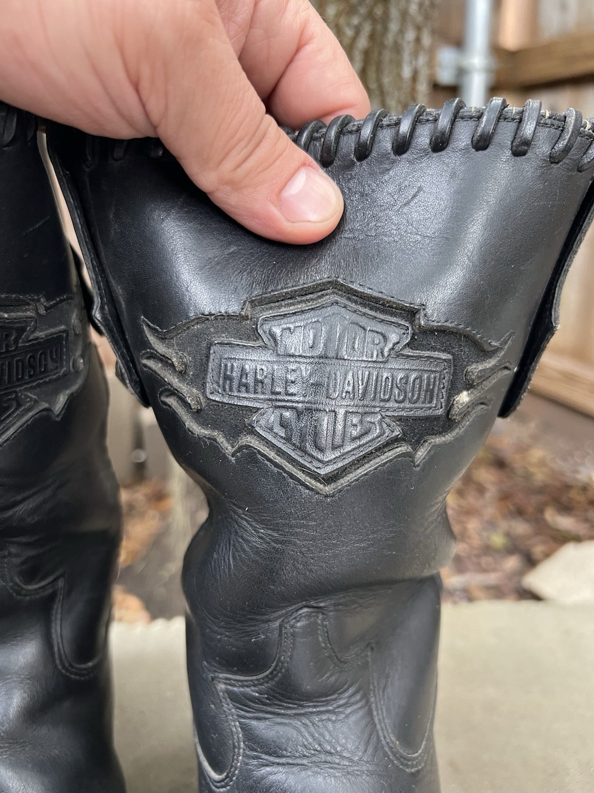 Womens 8.5 M HARLEY DAVIDSON Western Cowgirl Leather Motorcycle Boots 19763 USA