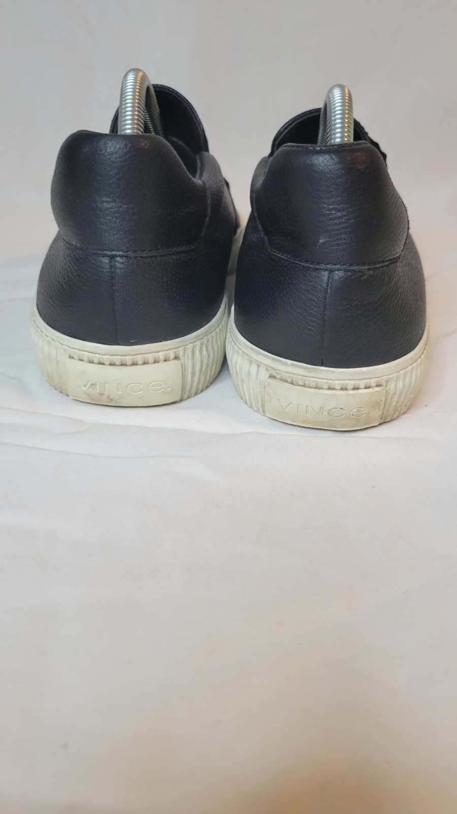 Vince Black Leather Kirkland Slip On Fashion Sneakers Womens Size US 9.5M