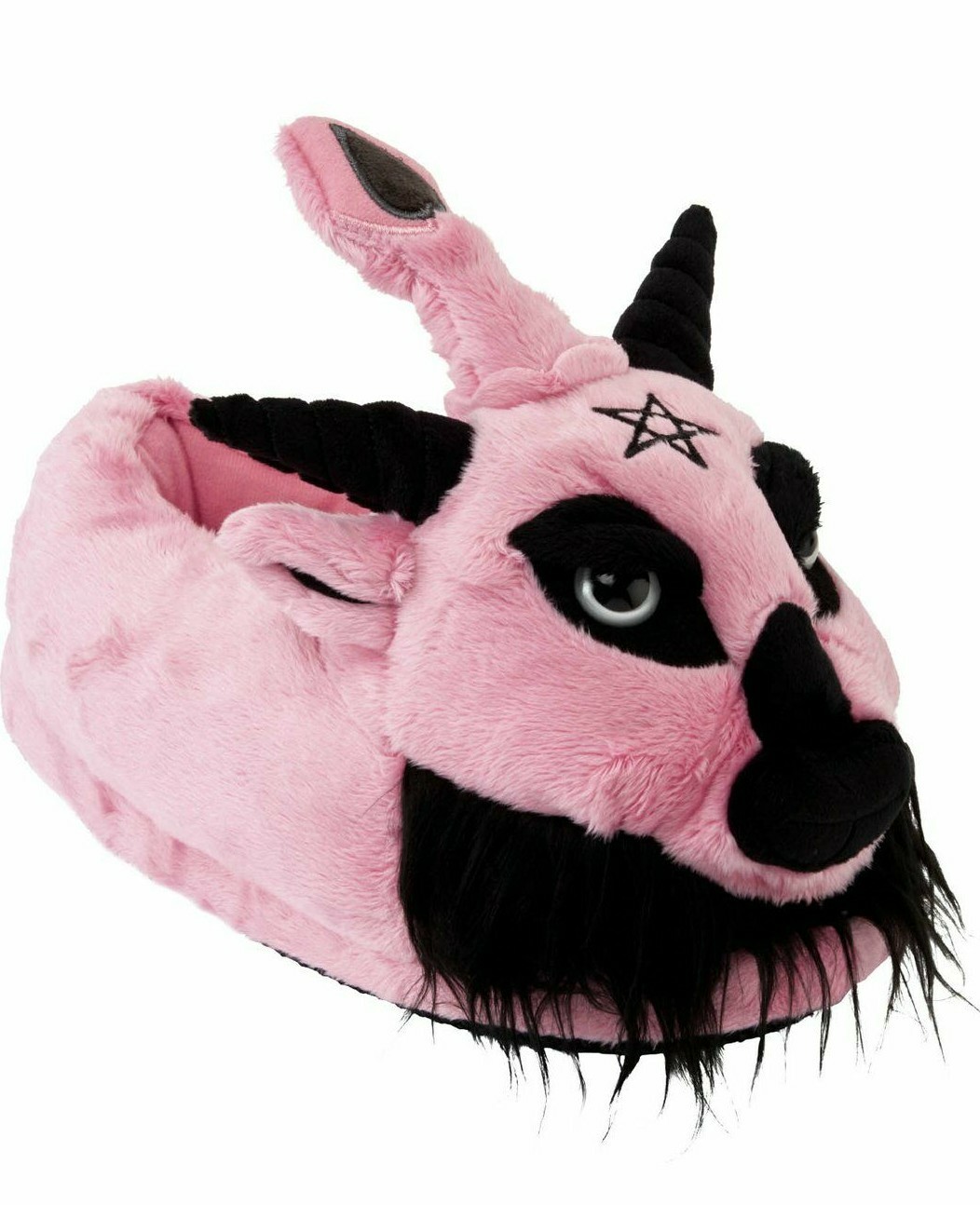 Killstar Dark Lord Satanic Baphomet Goat Goth Punk Bubblegum Slippers KSRA003778
