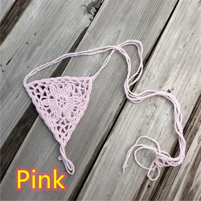 2Pcs Barefoot Crochet Sandals Beach Wedding Decor Women’s Knit Flat Sandals