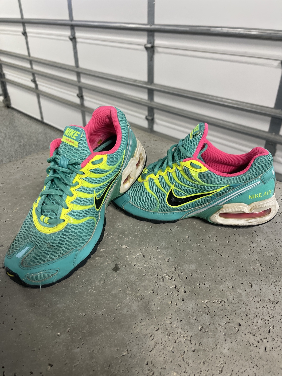 Nike Air Max Torch 4 Womens Running Shoes Hyper Jade Mesh Pink 343851-376 Sz 7