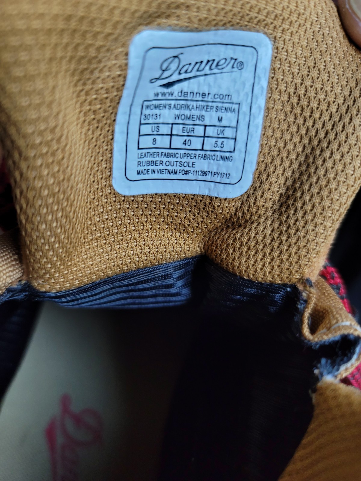 DANNER «Adrika» Hiker Sienna women’s waterproof suede hiking boot Size 8