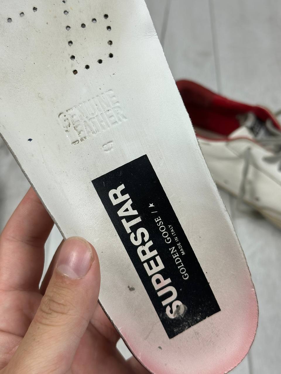 Golden Goose Deluxe Brand Women’s Superstar Sneakers White/Red Suede Size EU 37