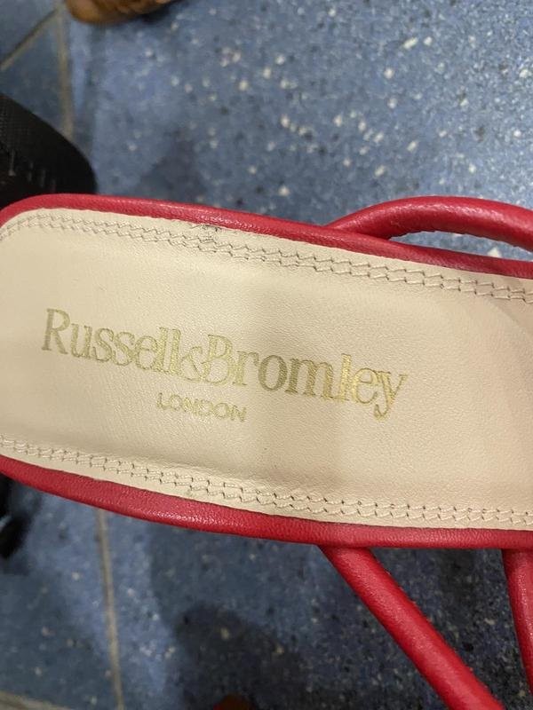 Women Russell & Bromley Loafers Red Leather 37.5
