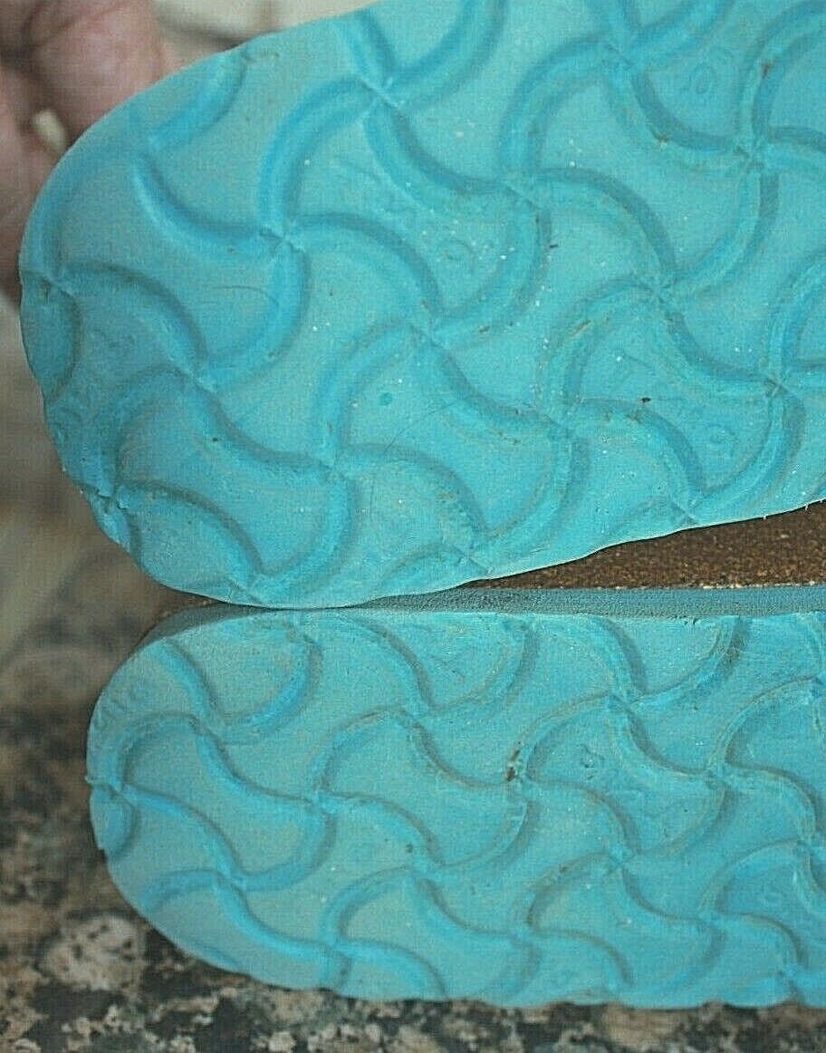TULA BY BIRKENSTOCK WOMEN’S TEAL SLIDE SANDALS 6US/37EU NARROW VGC!