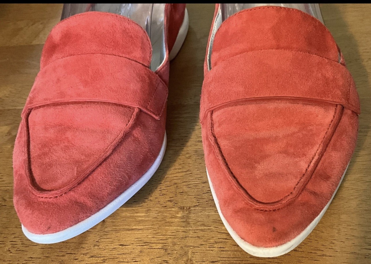 Cole Haan Women’s Grand Ambition Amador Red Suede Slip On Flats W21889 Size 7.5B