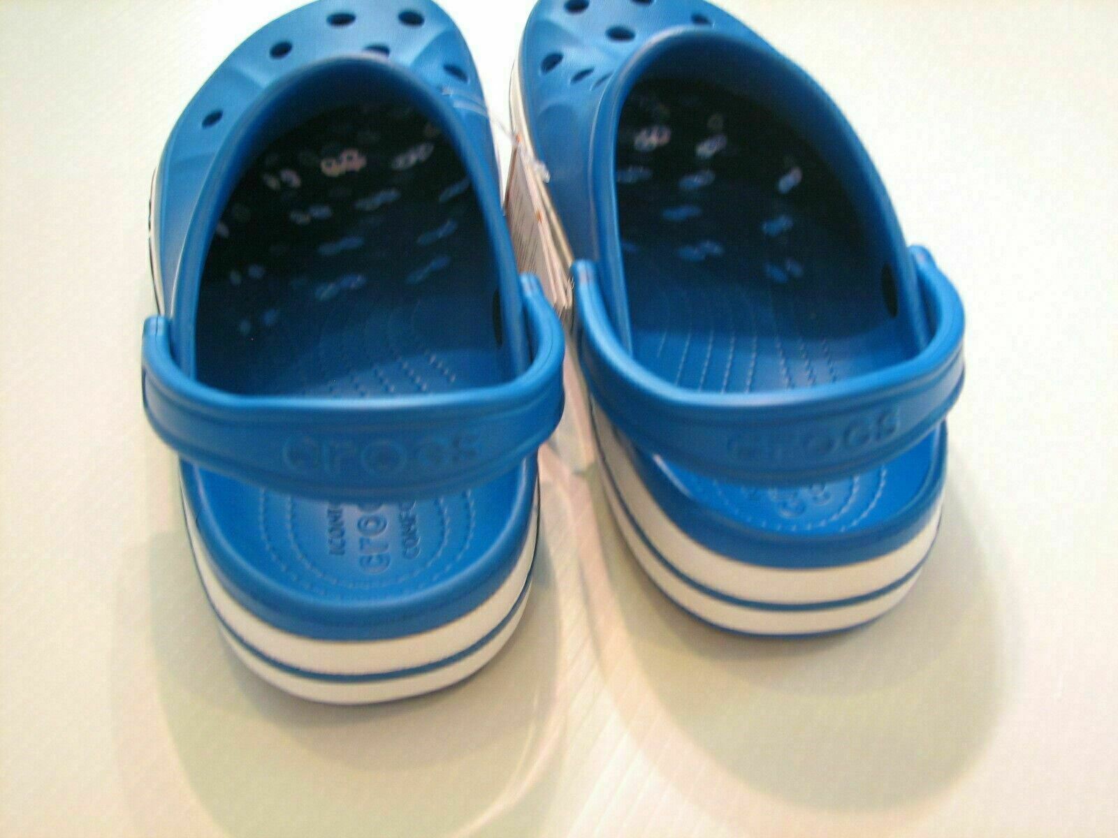 Blue Crocs Croc Baya Band Slip On Clogs Men’s 10 Women’s 12 Iconic Comfort Shoe