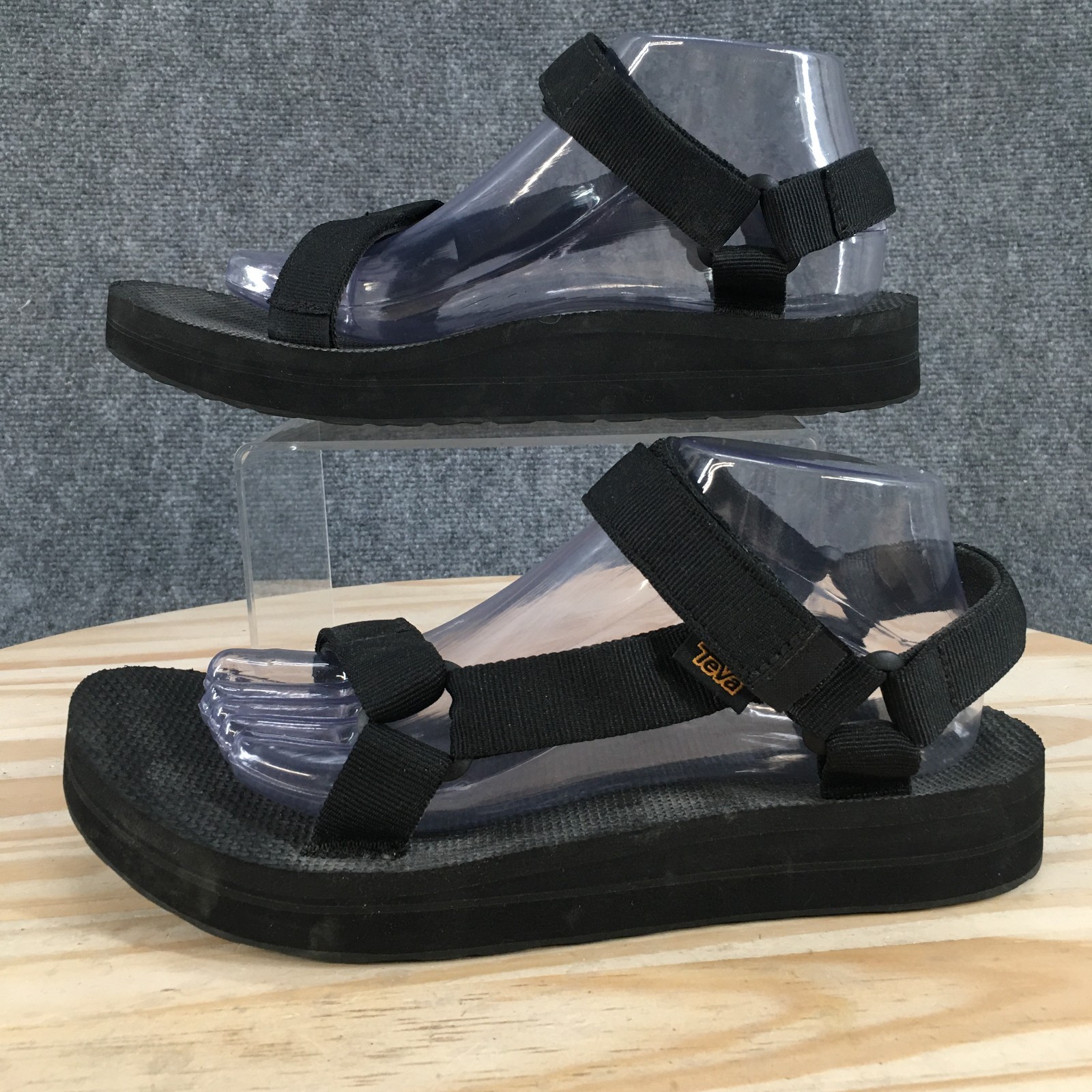 Teva Sandals Womens 10 Midform Universal Sporty Slingback Flats 1090969 Black