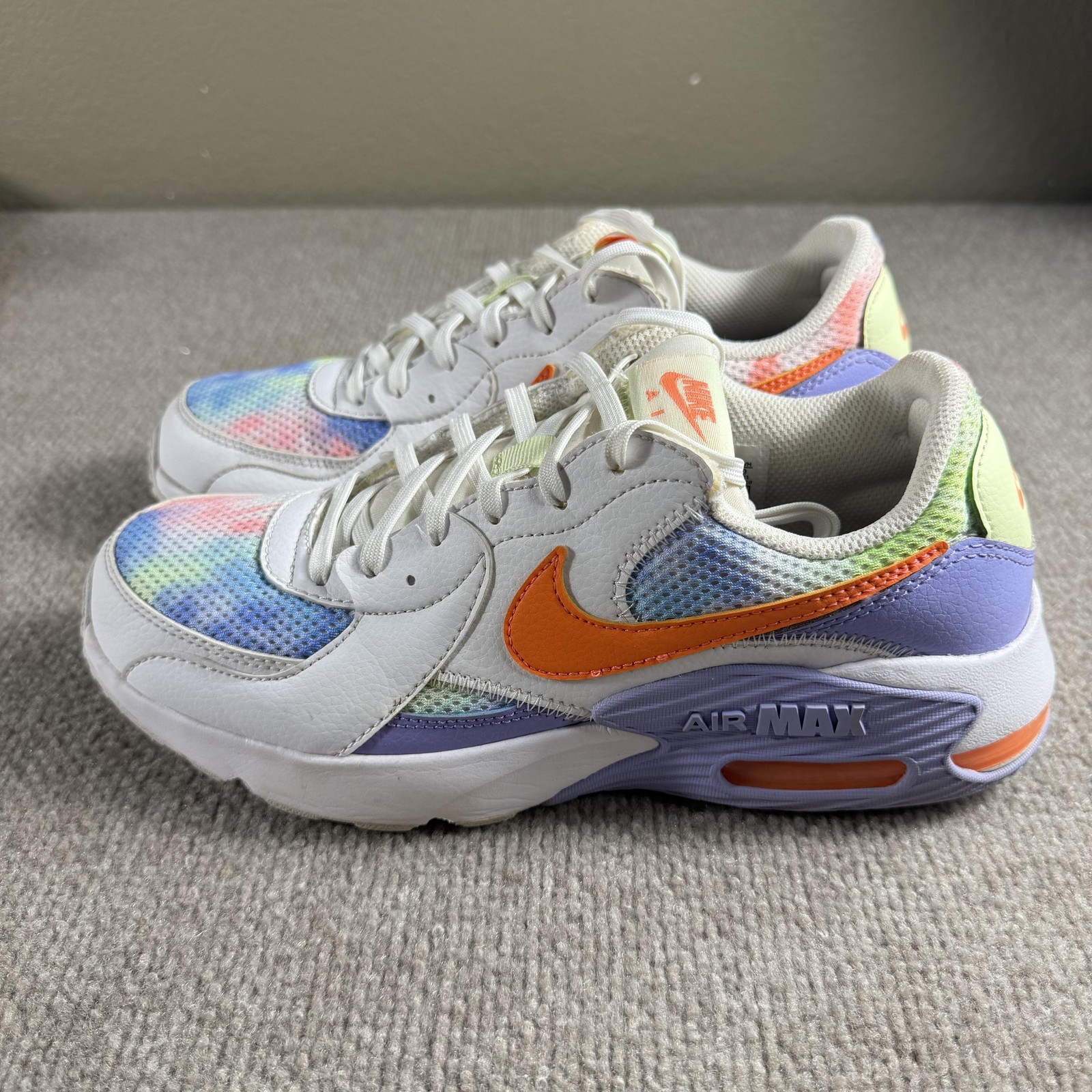 Nike Air Max Excee Shoes Womens Size 9 White Orange Multicolor Pastel DD9671-900