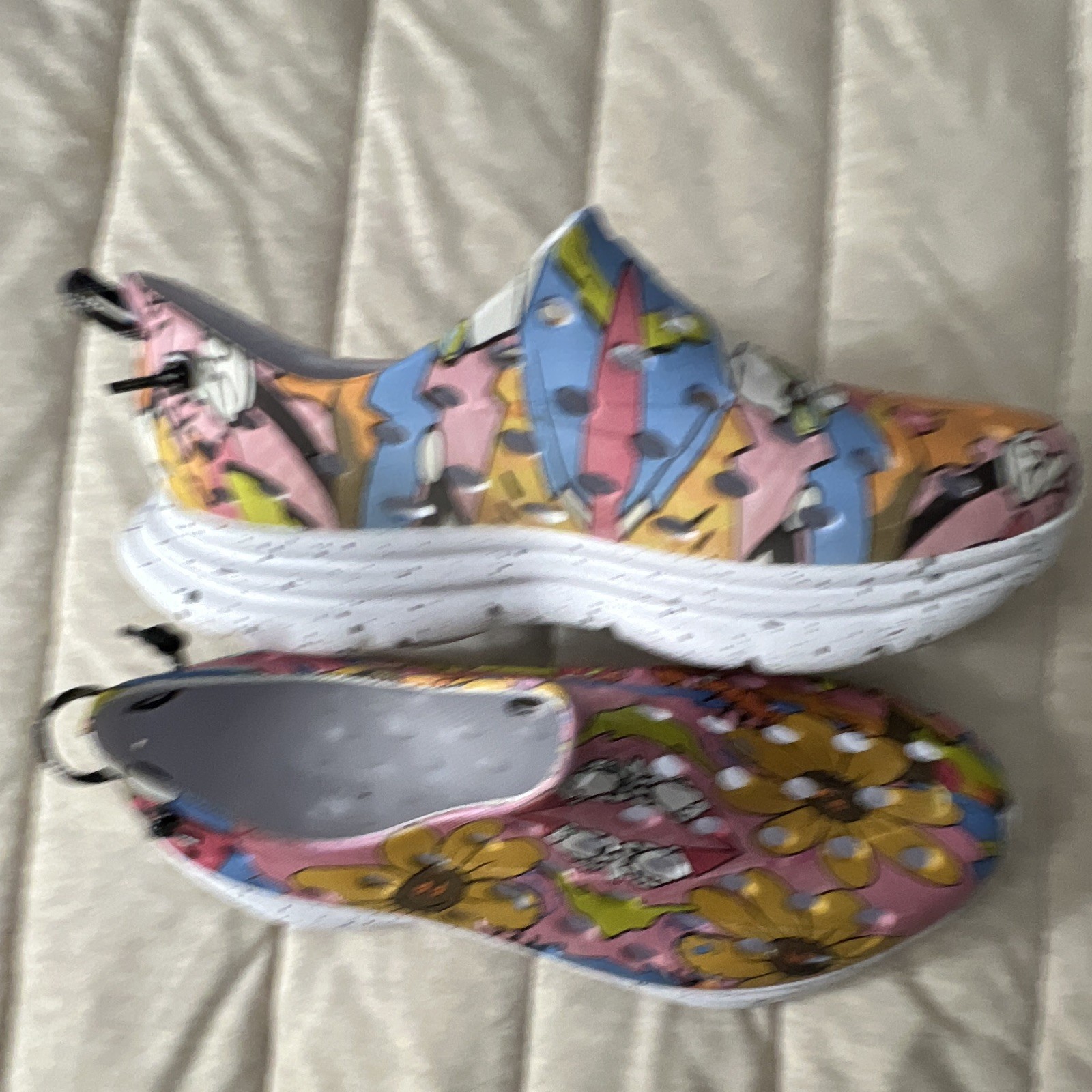 Bzees Niche Women’s 8 M Multicolor Floral Slip-On Lightweight Comfort Wedge