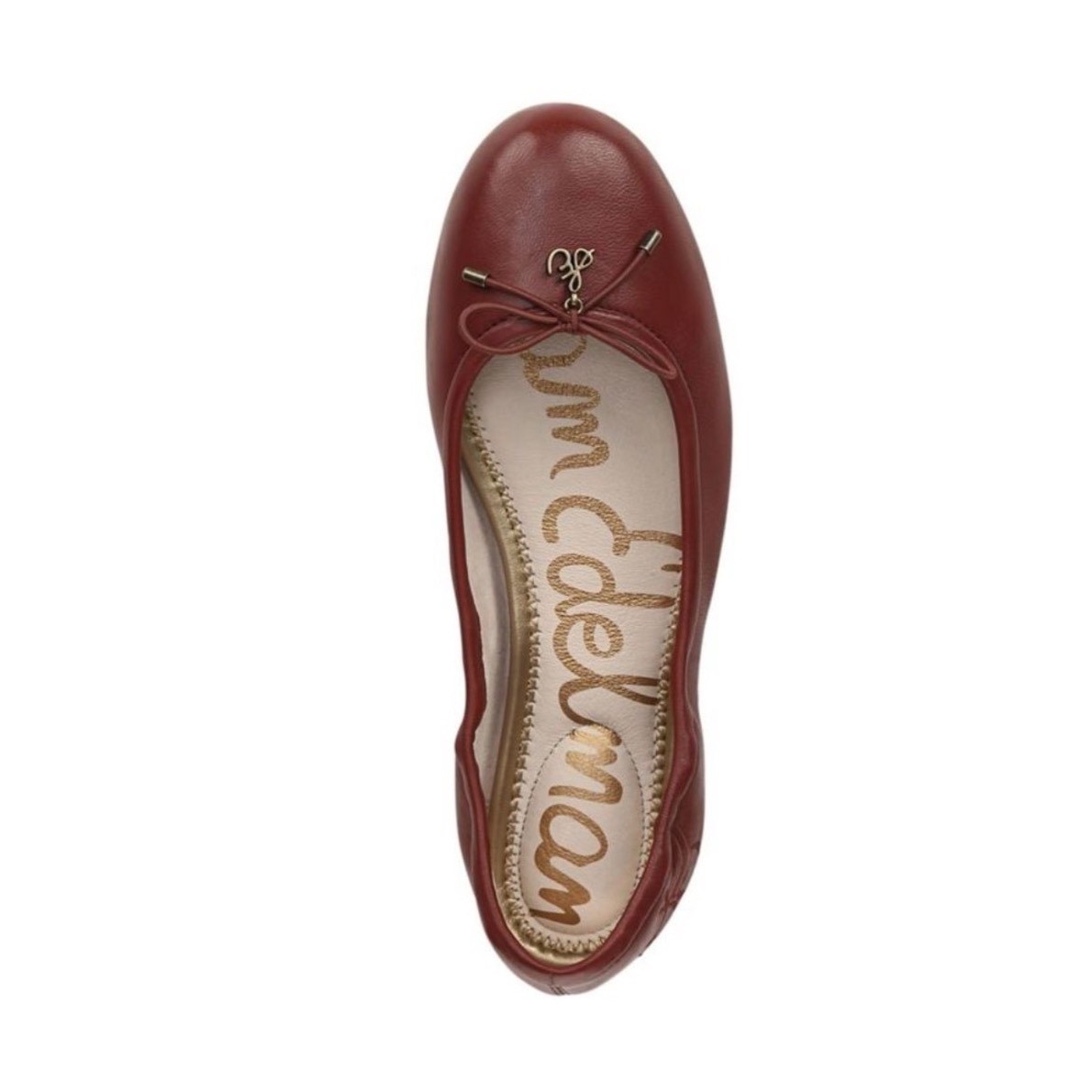 Sam Edelman Felicia New Burgandy Leather Ballet Flats New!