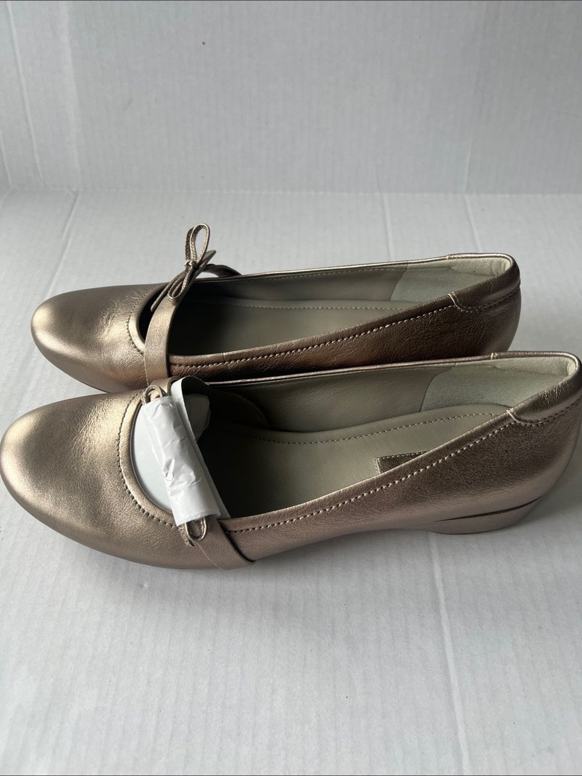 ECCO Touch Anine flats in a rose gold metallic leather Comfort Shoes