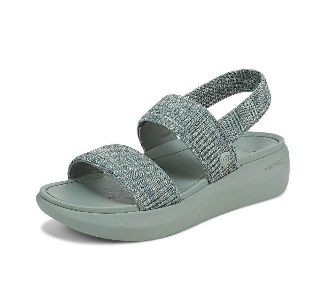 VIONIC Women’s Beach Sky Platform Slingback Sandal – Iceberg Green, Medium (NEW)