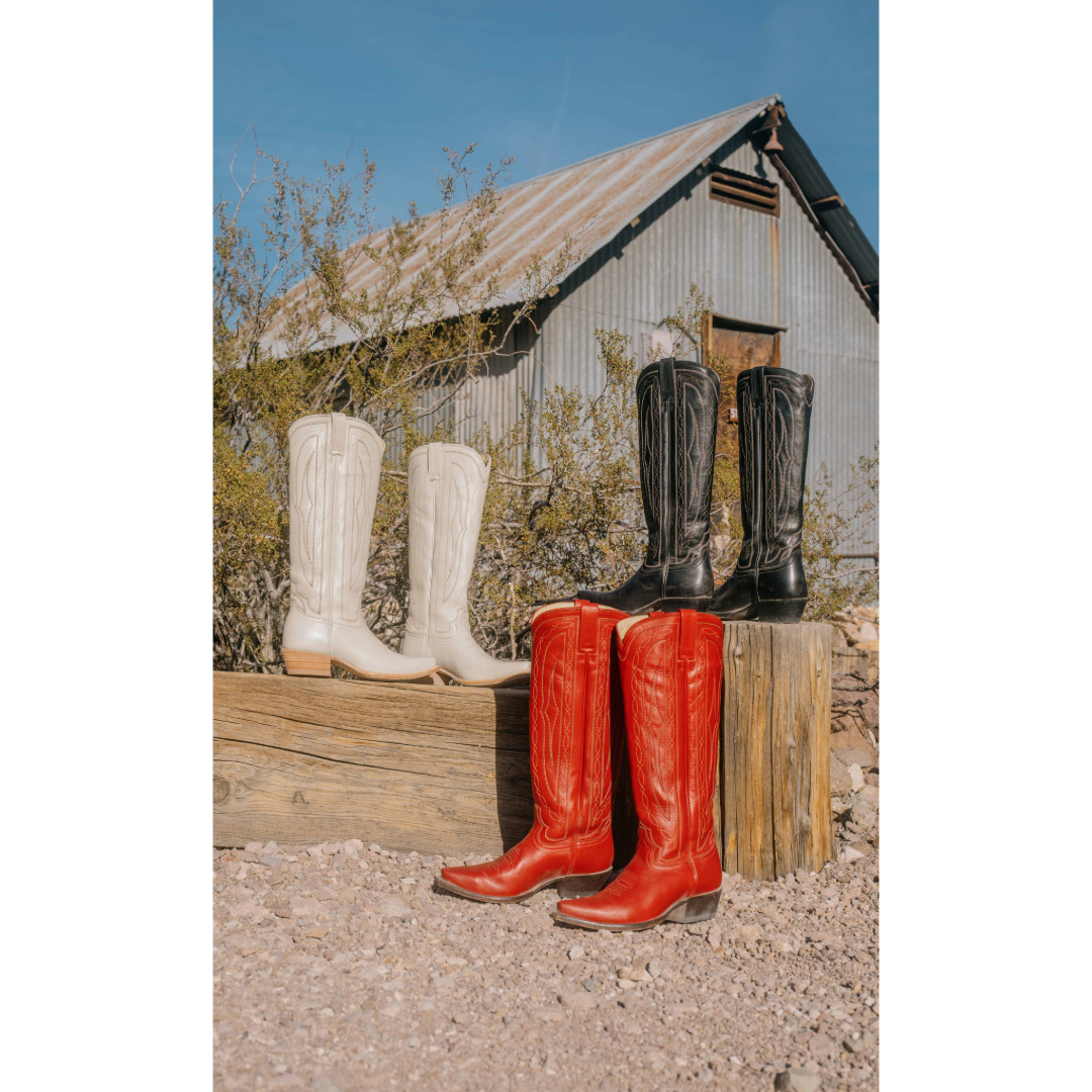 HYER Ladies Wildcat Noir Black Tall Western Boots HW56039
