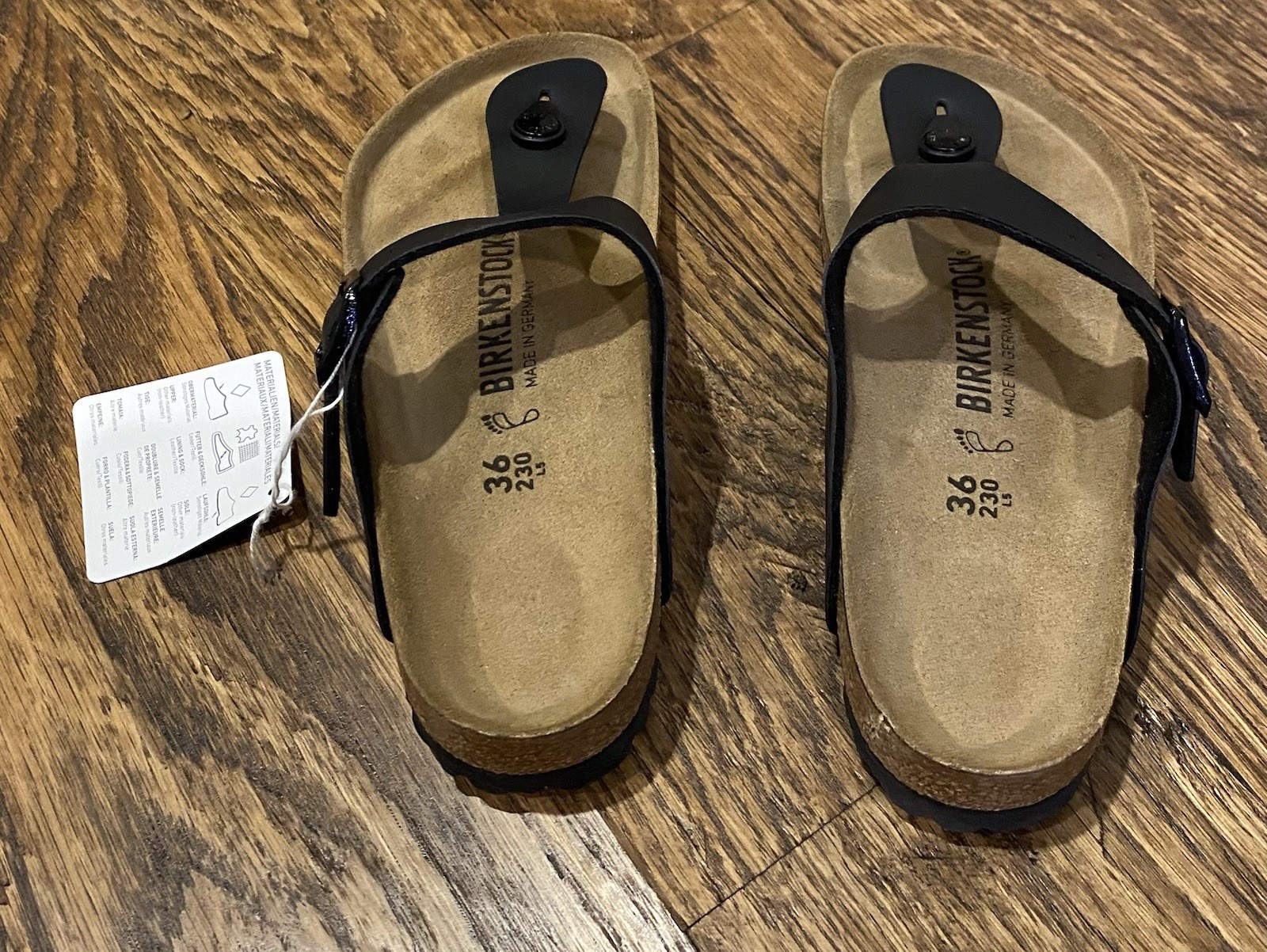 Birkenstock Gizeh Black Thong Sandals US Size 5/ EU 36 – Regular Width – NWT