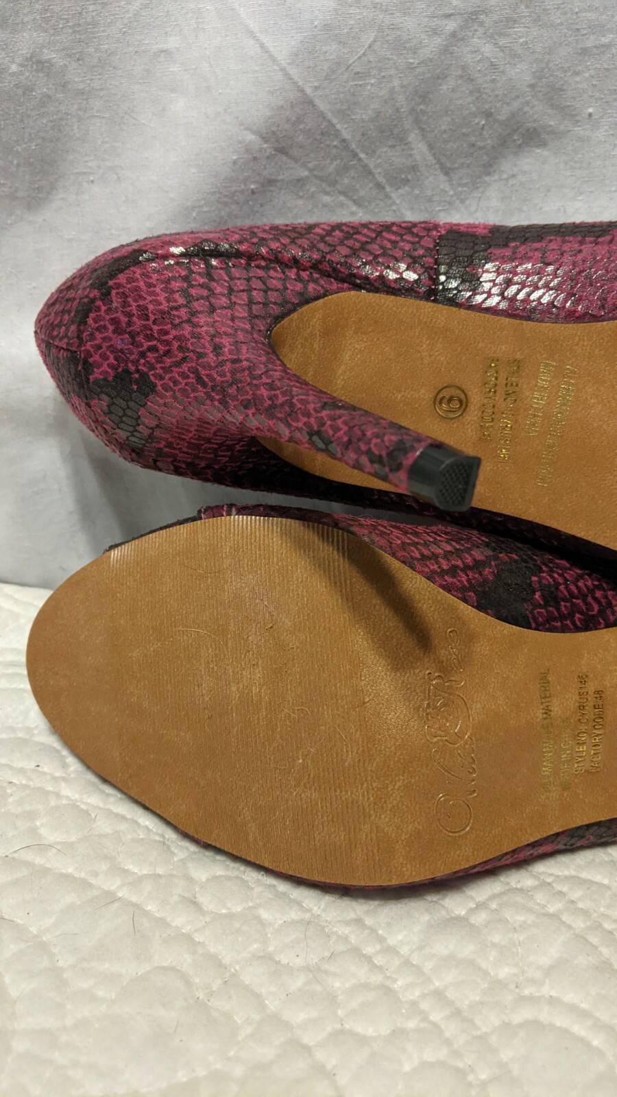WILD ROSE Women’s 4” High Heel Pumps Sexy Snakeskin Pink Fuschia Shoes Size 9