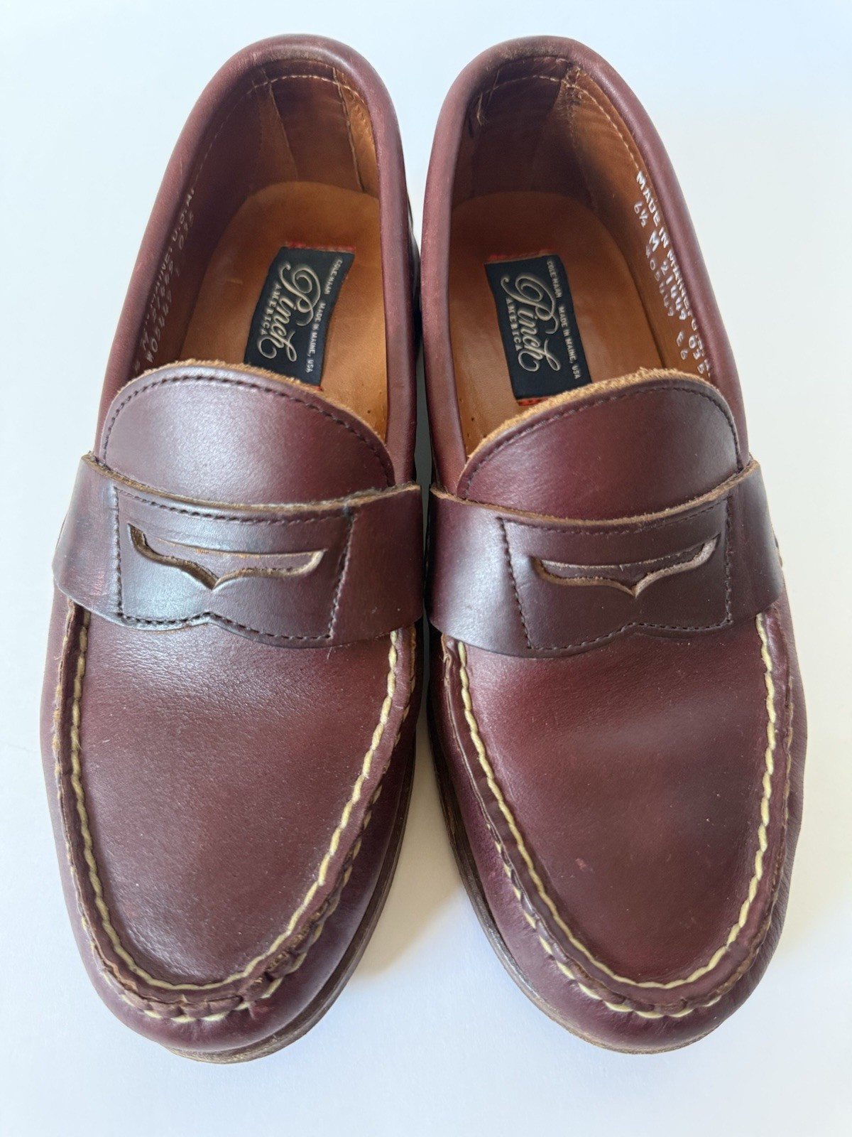 Rancourt Cole Haan Pinch America Penny Loafer Brown Stich Maine USA Womens 6.5 M