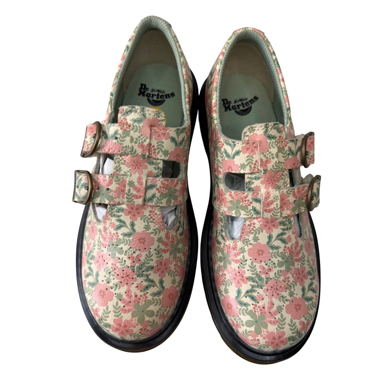 Dr. Martens 8065 Floral Mary Jane Shoes Double Strap Womens 5 Euro 36 NEW