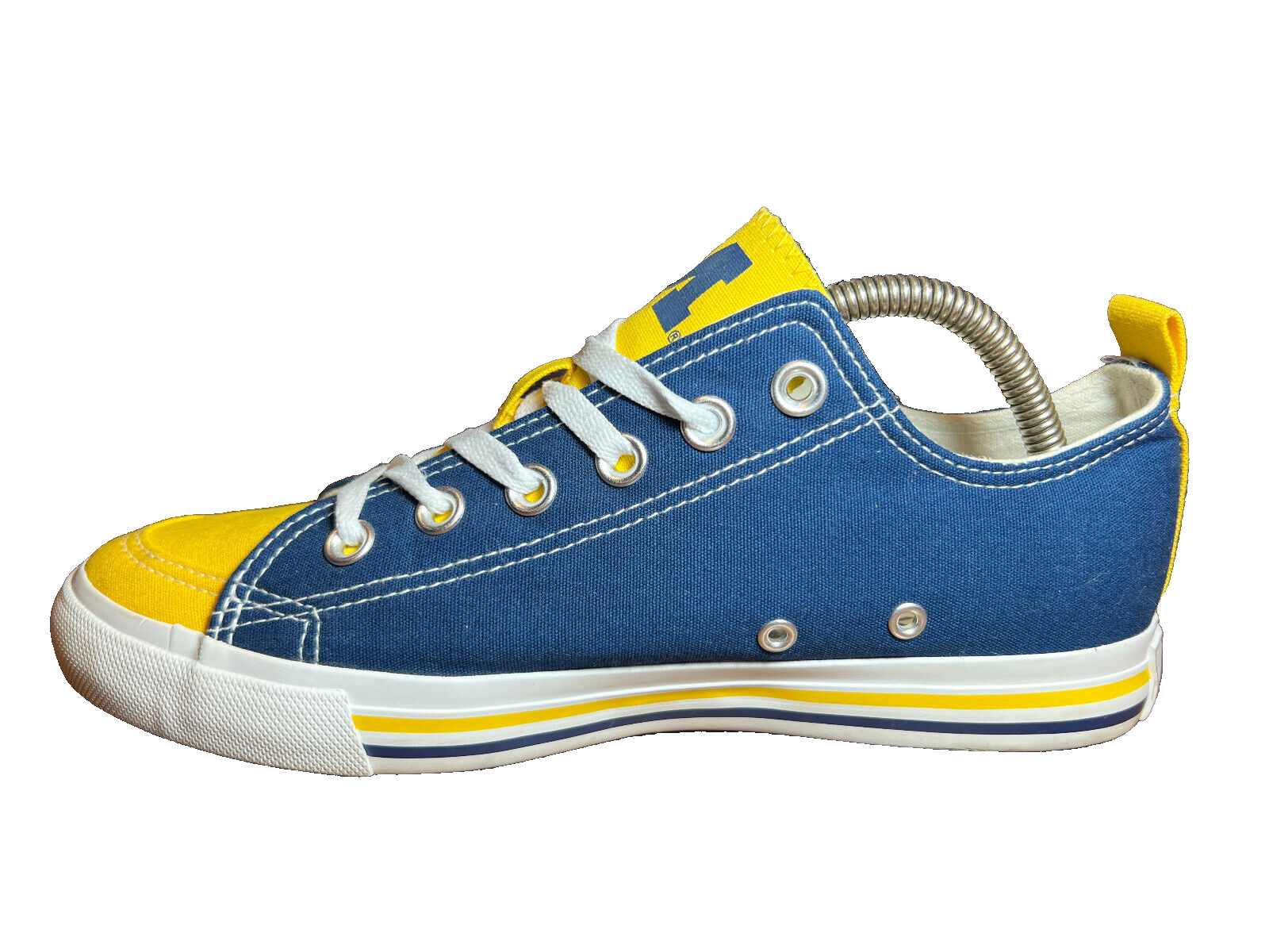 SKICKS University of Michigan Low Canvas Skate Sneakers Maize & Blue Women Sz 8M