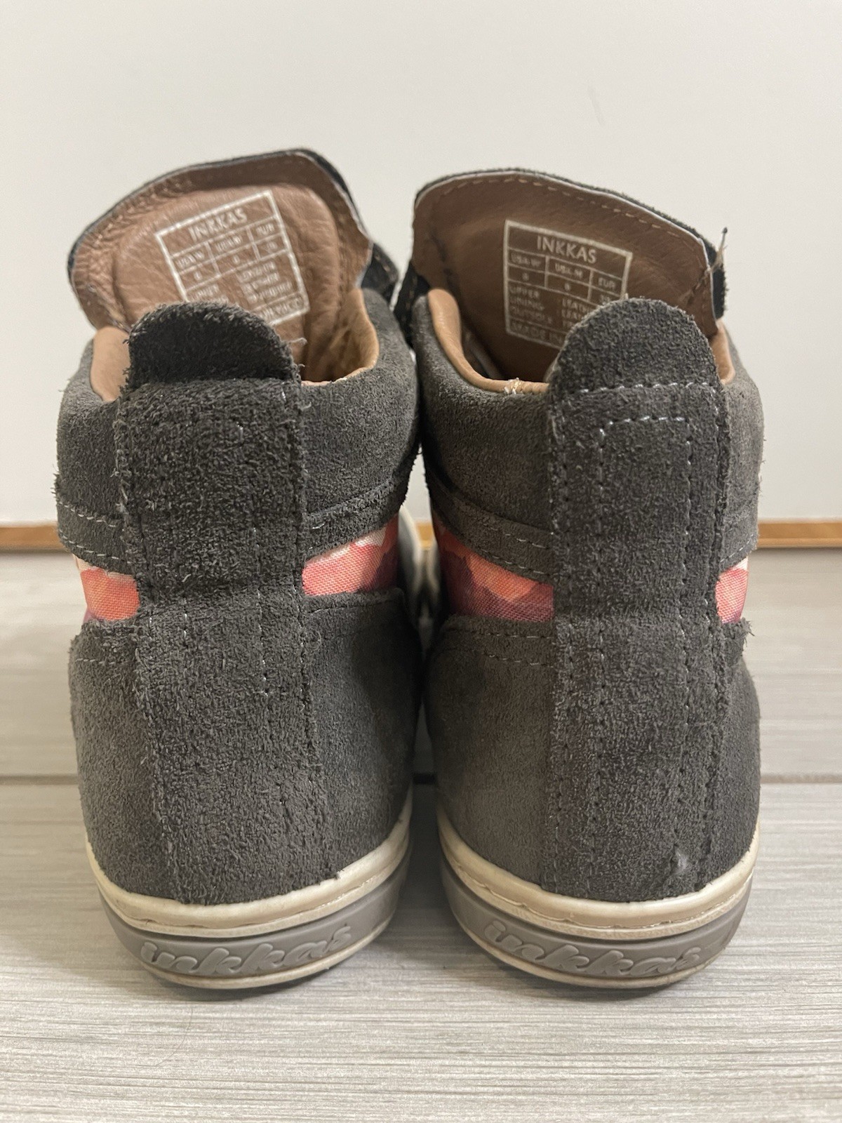Inkkas Andes Mountain Camping Boots High Top Gray Suede Canvas Women’s Size 8