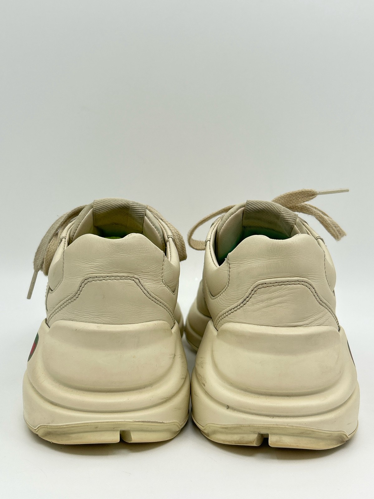 GUCCI Phyton Leather Classic Designer Authentic Size 37/7 Ivory Women Sneakers